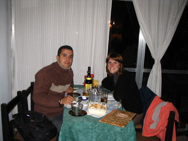 in the restaurant with my beloved