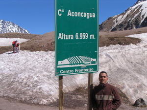 The sign says 6959m