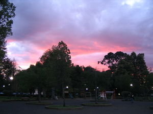 Colourful sky in Pucon