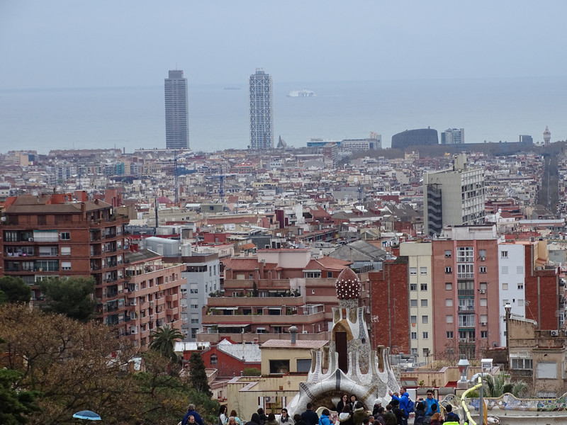 View over Barcelona from Park Guell