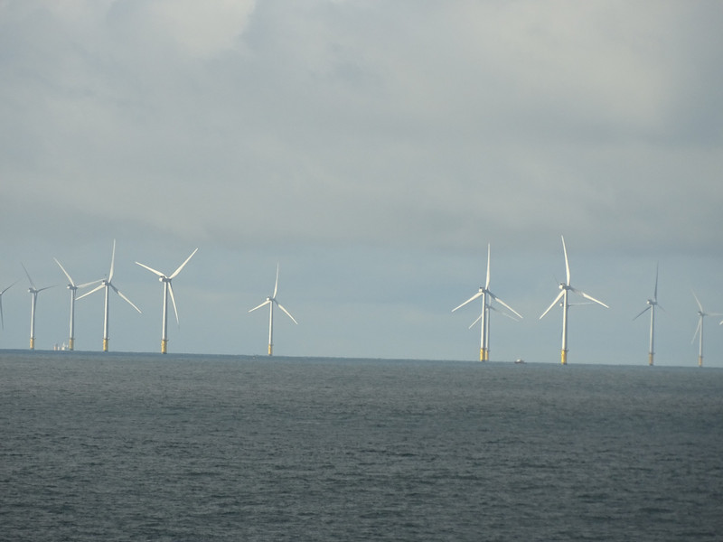Wind farm being built off the coast
