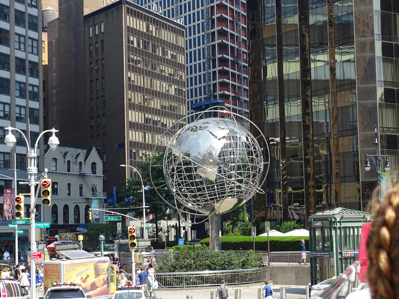 Silver Globe at Columbus Circle