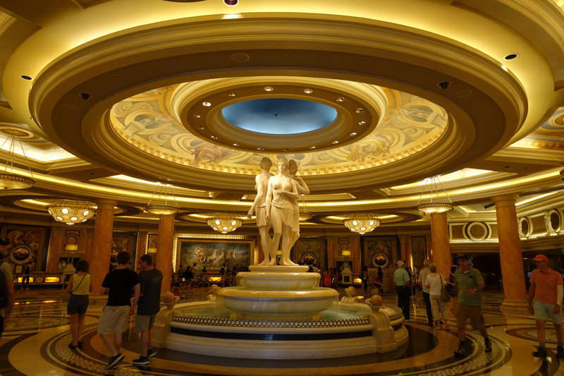 The foyer in Caesars Palace