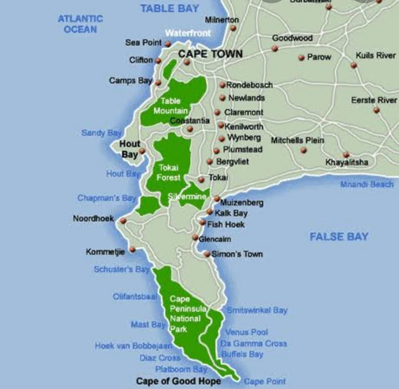 Cape Peninsula - where we went today!