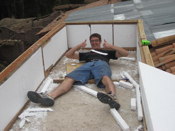 Devin gets the insulation under control