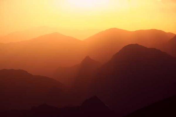 Sunset in Alborz Mountains