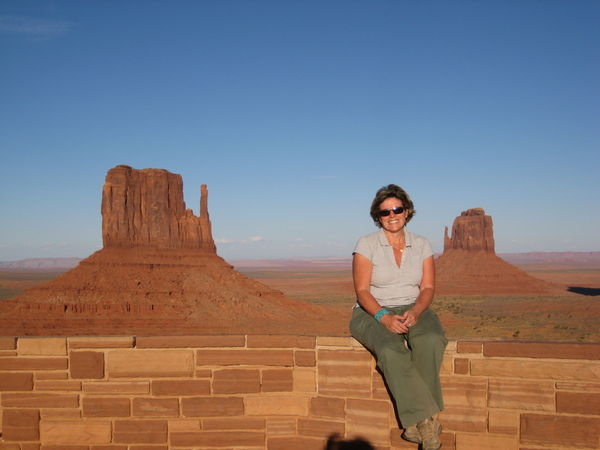 C doing the sunset at Monument valley