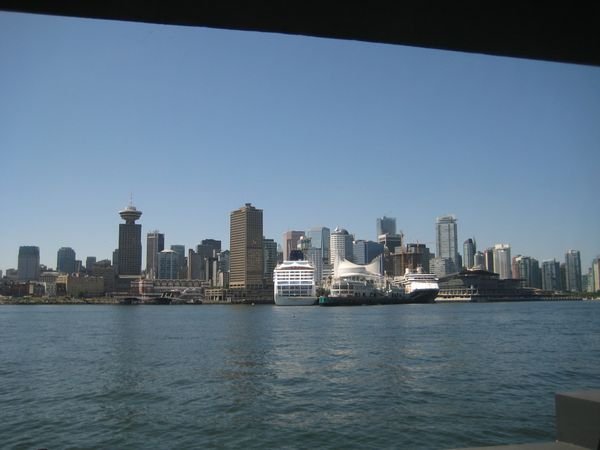 Vancouver city across the harbour from Seabus