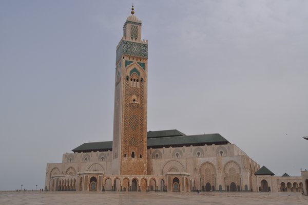 Hassan II Mosque in Casablance built over the sea