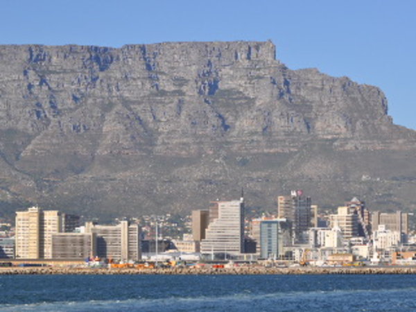 Capetown backed by Table Mountain