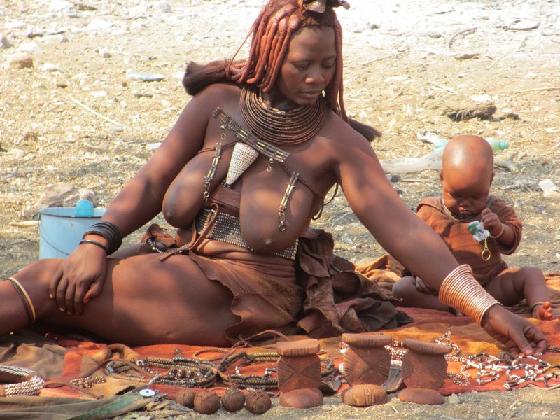 Himba Woman and Baby in Kaokoland