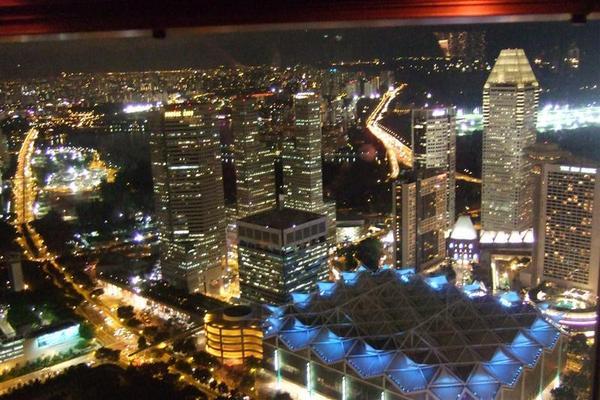 Singapore at night from the Equinox bar