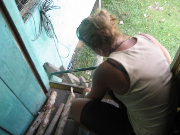Me sawing!!
