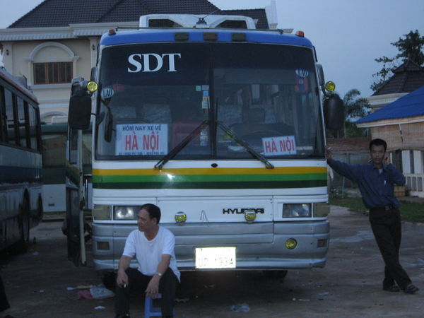 The 24 hour bus from Loas to Vietnam...