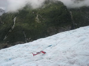 Heli on the glacier..