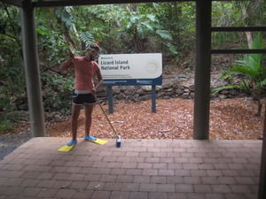 bored ...so thought id do some chores...just an average day off on the island!!!