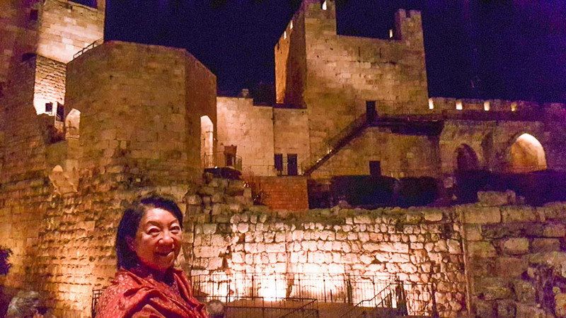Tower of David Citadel at night