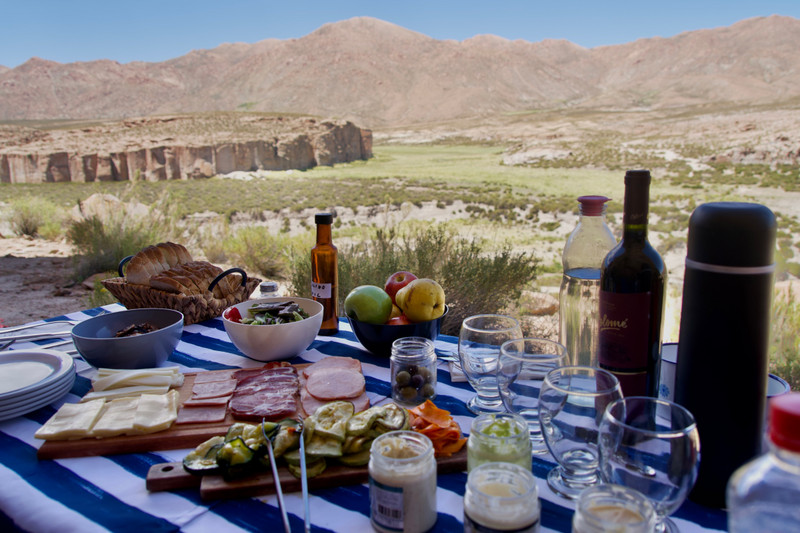 Pristine Camps Salinas Grandes picnic lunch