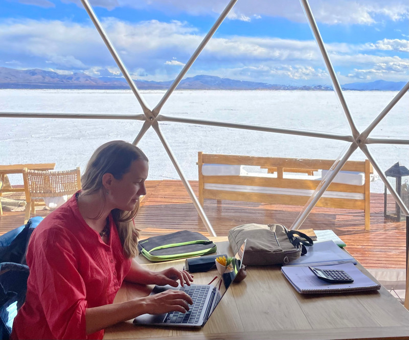 Working remotely in Salinas Grandes
