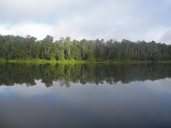 Across the lake from camp