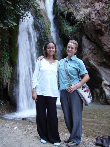 Asmae and I at the Waterfall