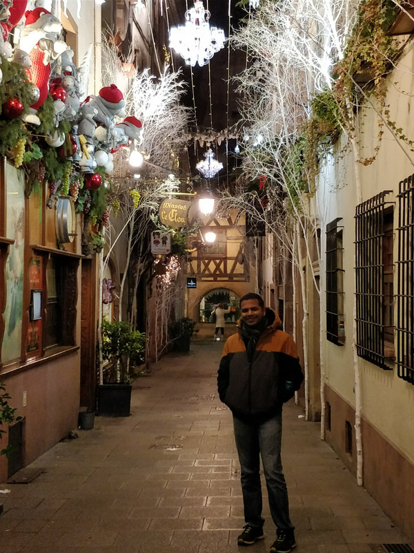 At a beautifully decorated alley