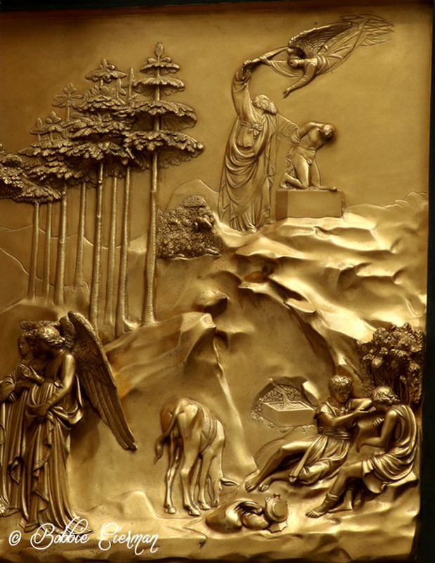 Gilded portion of the Baptistery Door