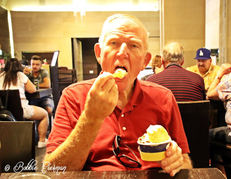 Fred enjoying gelato