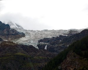 Glacier and Waterfall