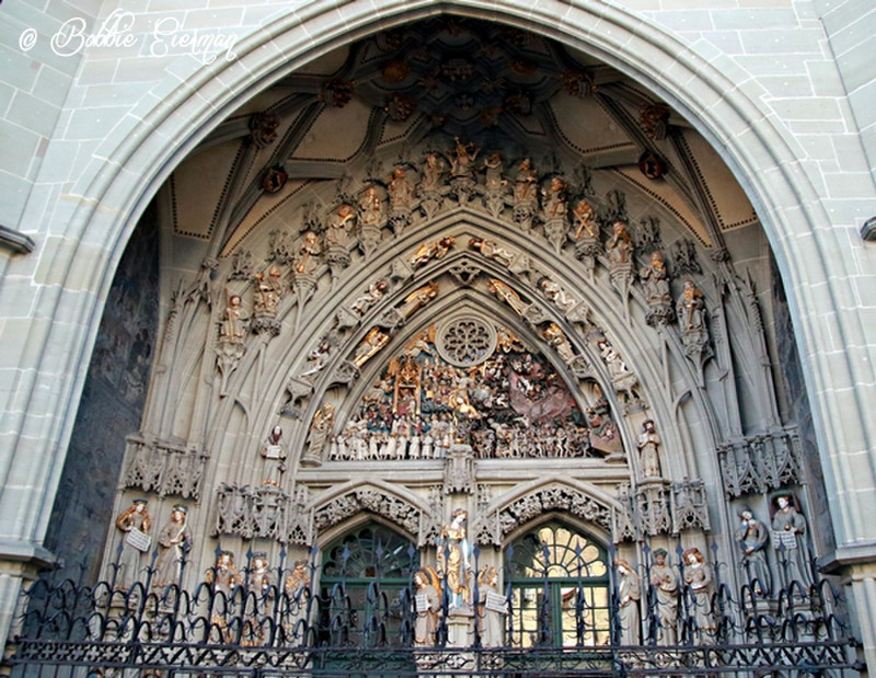 The Last Judgement over the entrance to the Cathedral in Berne