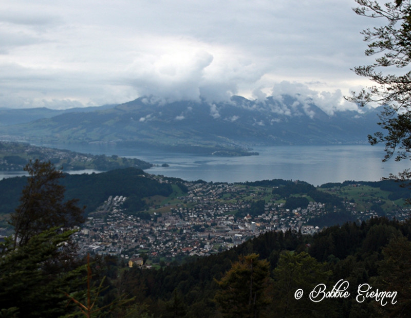 Looking down on Lake Lucerne