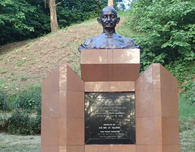 Ghandi statue at the Nile