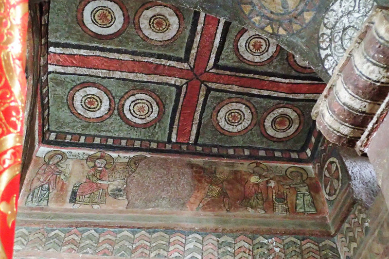 Painted ceiling of one of the churches