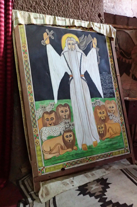 Biblical painting in a church - I like the lions !