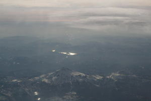 View from the plane before arriving in vancouver