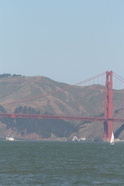 The famous Golden Gate bridge