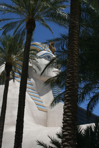The entrance to The Luxor hotel
