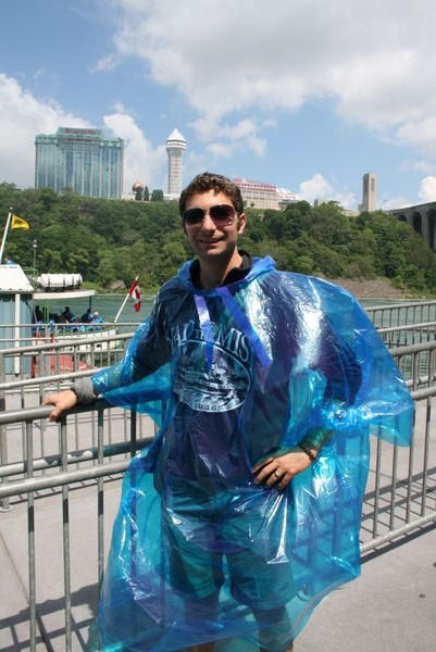 Graeme before our boat trip in his nice poncho