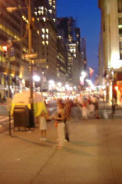 NY city at night 'arty photo'