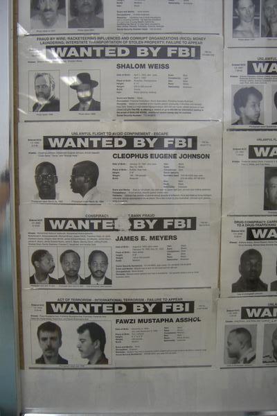 the FBI's most wanted