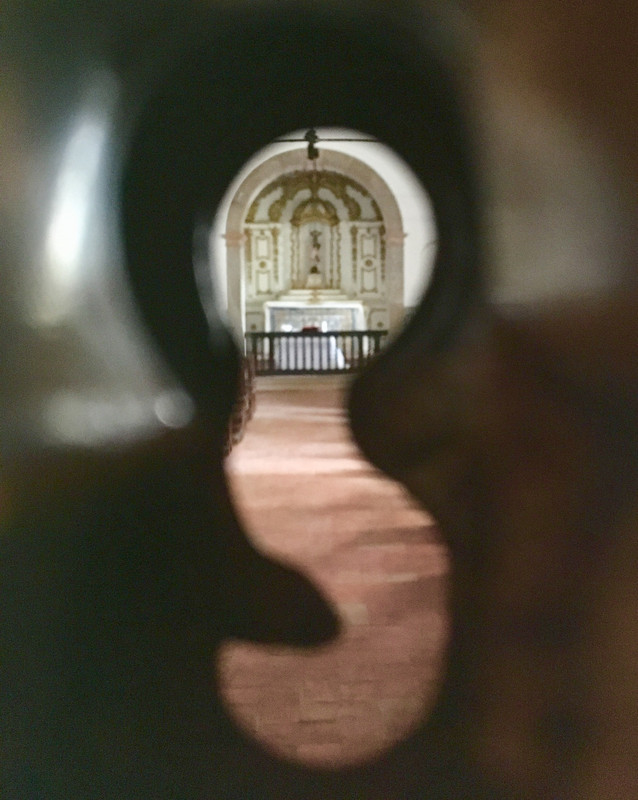 Keyhole peek of the chapel