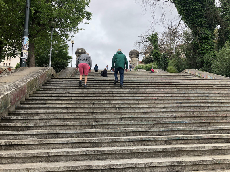 The climb to the University of Coimbra