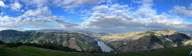 Panoramic of the river and valley
