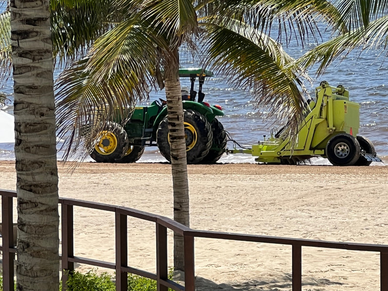 Tractor on the beach for Nathan