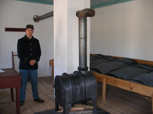 Inside the guard house.