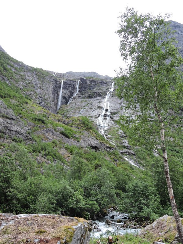 Waterfalls at Kjenndalsbreen