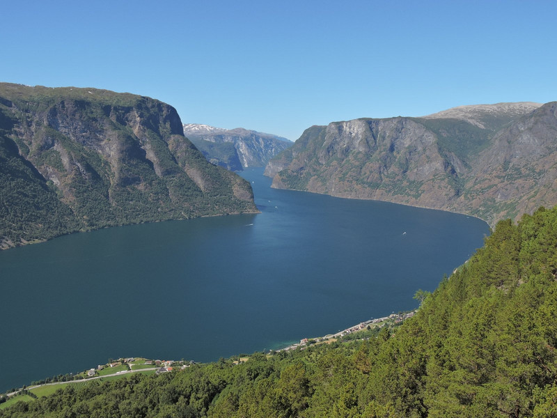 From the viewing area over Ardalsfjorden