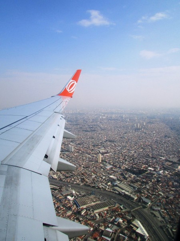 Landing at Sao Paulo GRU airport