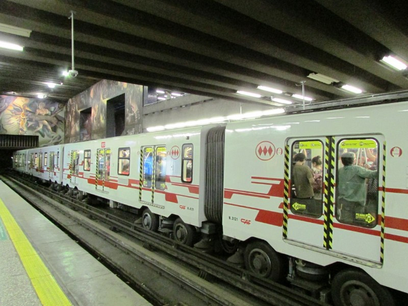 Santiago metro train