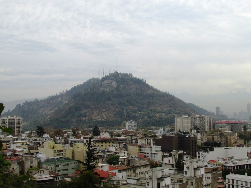 View of Cerro San Cristobal from Cerro Santa Lucia